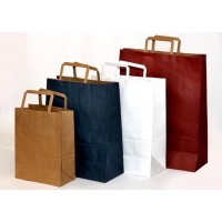 שקיות נשיאה מנייר - ידית שטוחה - מוזלות !!